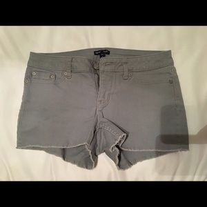 Grey denim shorts